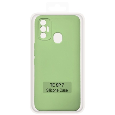 Купить чохол soft silicone case full для tecno spark 7 (салатовий) онлайн