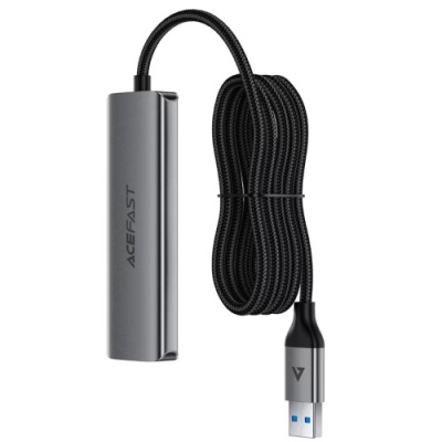 usb hub acefast j17 4in1 (сірий) 
