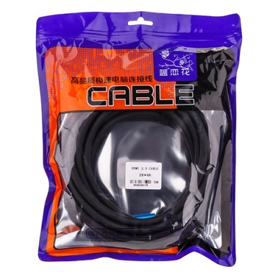 кабель hdmi - hdmi (v2.0) 5m 4k (чорний) тех.пак 