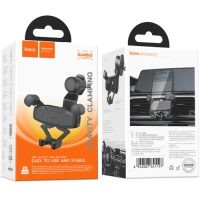 Автотримач Hoco H66 Gravity (Чорний)