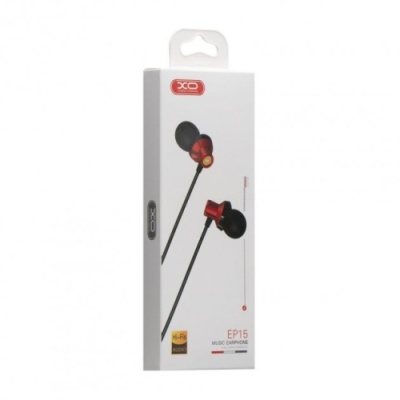 навушники xo ep15 in-ear metal red 