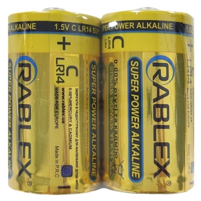 батарейка rablex lr14 (2шт) 