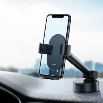 Автотримач Baseus Simplism Gravity Car Mount With Suction Base (SUYL-JY01) (Black)