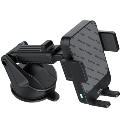 Автотримач XO WX-043 Wireless Charger 15W (Чорний)