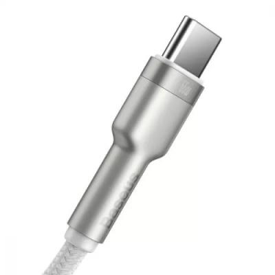 кабель baseus cafule metal usb - type-c 66w/2m (cakf000202) (white) 