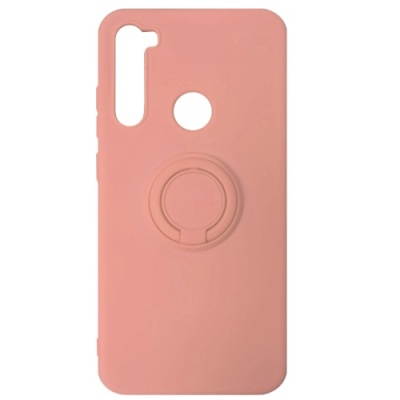 Купить силіконовий чохол soft silicone casevsmagnet ring для xiaomi redmi note 8 - peach онлайн