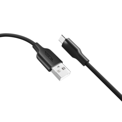 кабель ridea rc-m124 soft silico usb - type-c 3a/1m (чорний) 