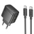 мережевий зарядний пристрій hoco cs61a 1usb/18w/qc3.0 + 1type-c/30w/pd + (type-c - type-c) (чорний) 