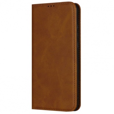 Купить чохол-книжка leather fold для xiaomi redmi note 10 pro (коричневий) онлайн