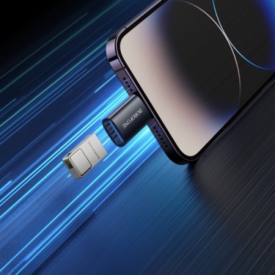 перехідник borofone bv26 lightning - usb 2.0 (чорний) 