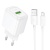 мережевий зарядний пристрій hoco cs52a 1usb/18w/qc3.0 + (usb - microusb) (білий) 