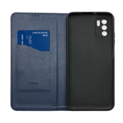 Купить чохол-книжка leather fold для xiaomi poco m3 pro/ poco m3 pro 5g/ redmi note 10 5g (темно-синій) онлайн