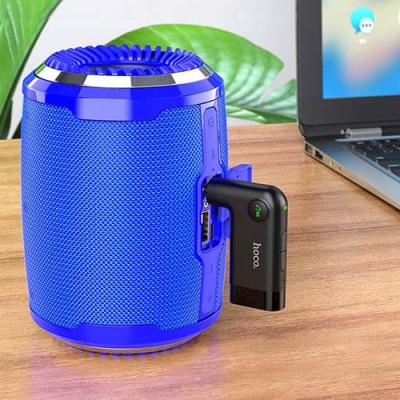 Bluetooth аудіо ресівер Hoco E53 (вбудований акумулятор) (Чорний)