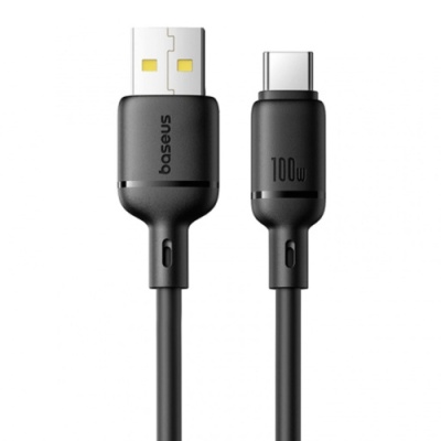 кабель baseus silky series fast charging usb - type-c 100w/2m (p10377703113-01) (black) 