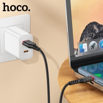 кабель hoco x59 victory usb - type-c 3.0a/3m (чорний) 