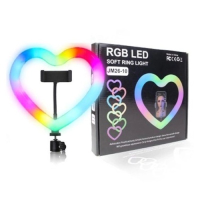 кільцева лампа rgb mj26 26cm (heart jm26-10) 
