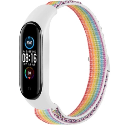 ремінець для xiaomi mi band 3/4 alpine loop (веселка лайт) 