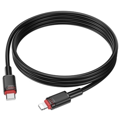 кабель borofone bx110 type-c - lightning pd27w/1м (чорний) 