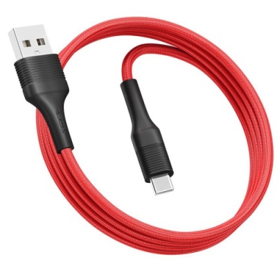кабель ridea rc-st74 stablepro 60w usb - type-c 3a/1m (червоно-чорний) 