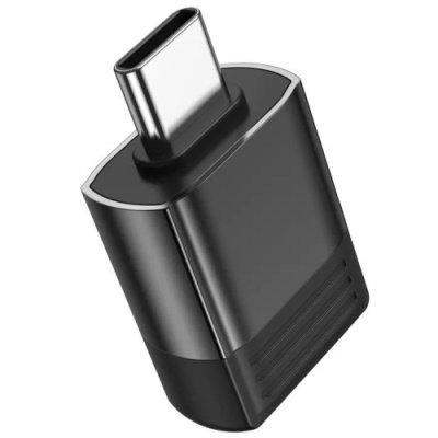перехідник borofone bv18 type-c male - usb 3.0 female (чорний) 
