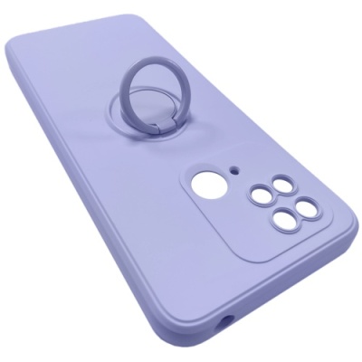 Купить силіконовий чохол soft silicone casevsmagnet ring для xiaomi redmi 10c - lavander онлайн