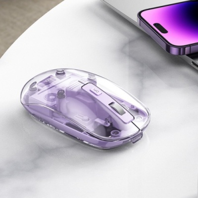 мишка бездротова hoco gm29 mysterious dual-mode (2.4g+ bluetooth) silent (фіолетовий) 