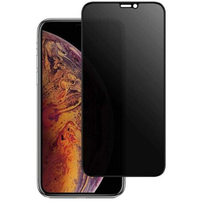 захисне скло glass для apple iphone xs max/11 pro max full glue анти-шпигун (чорний) 