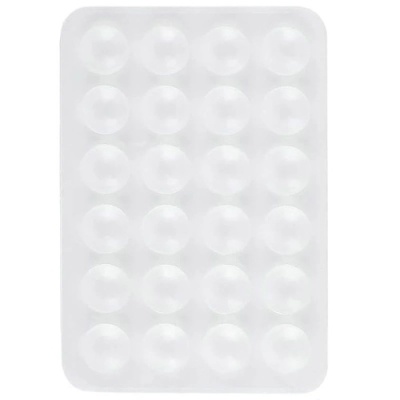 Купить силіконова тримач-присоска двостороння для телефону double side silicone (80*55 мм) (прозорий) онлайн