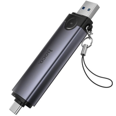 картрідер hoco hb56 (usb/type-c) 3in1 (сірий) 