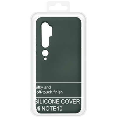 Купить силіконовий чохол soft silicone case для xiaomi mi note 10 - dark green онлайн