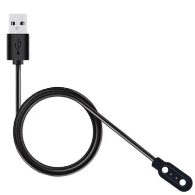 зарядний пристрій для смарт-годинника прищіпка (2 pin) 3mm* (чорний) 