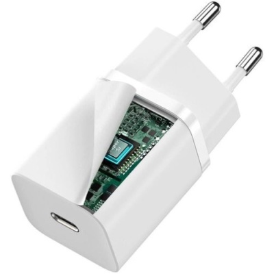 мережевий зарядний пристрій baseus super si (ccsup-j02) 1type-c/30w/pd (білий) 