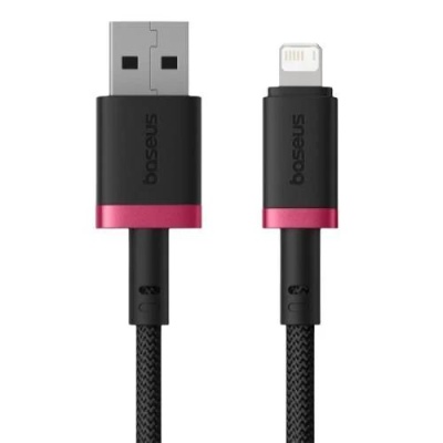 кабель baseus dura series fast charging usb - lightning 2.4a/1m (p10377801u01-01) (black/red) 