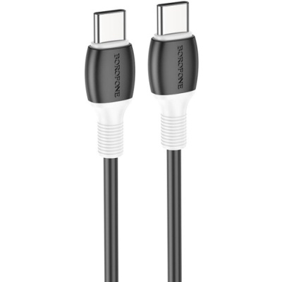 кабель borofone bx84 type-c - type-c (pd) 60w 3.0a/1m (чорний) 