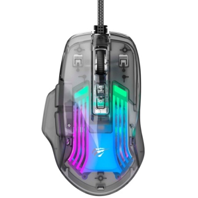 мишка дротова havit hv-ms1011se usb transparent black 