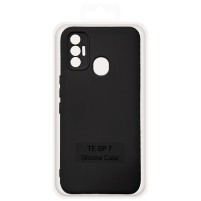 Купить чохол soft silicone case full для tecno spark 7 (чорний) онлайн
