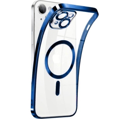 Купить чохол tpu metallic full camera with magsafe для apple iphone 13 (blue) онлайн