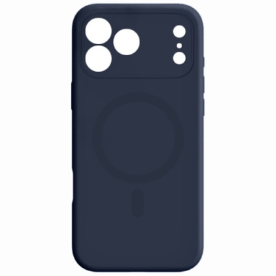 Купить чохол silicone case full camera with magsafe для apple iphone 17 pro max (dark blue) онлайн
