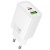 мережевий зарядний пристрій hoco n63 1usb/18w/qc3.0 + 1type-c/30w/pd (білий) 