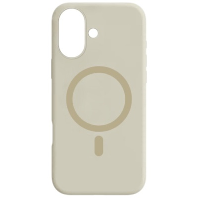 Купить чохол silicone case with magsafe для apple iphone 16 (antique white) онлайн