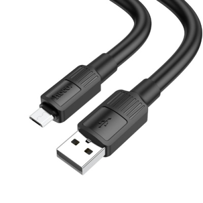 кабель hoco x84 solid usb - microusb 2.4a/1m (чорний) 