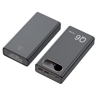 корпус multi-powerbank q6, під елементи 21700 до 6 шт, 100w, чорний 