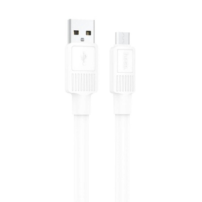кабель hoco x84 solid usb - microusb 2.4a/1m (білий) 