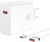 мережевий зарядний пристрій xo l128 1usb/120w + (usb - type-c) (бiлий) 