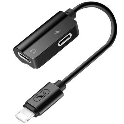 перехідник skydolphin au01 lightning to dual lightning + charging 1.5a (чорний) 