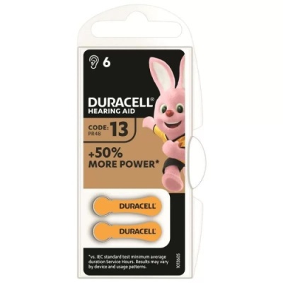 батарейка duracell za13 (6шт) 