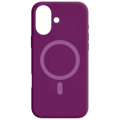 Купить чохол silicone case with magsafe для apple iphone 16 (manyue red) онлайн