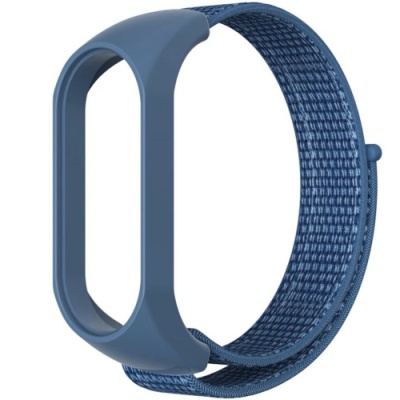 ремінець для xiaomi mi band 3/4/5/6 nylon (синій) 