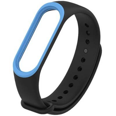 ремінець для xiaomi mi band 3/4 black/blue 