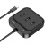 usb hub hoco hb31 easy 4-in-1 converter (type-c to usb3.0+usb2.0*3) 0,2m. black 